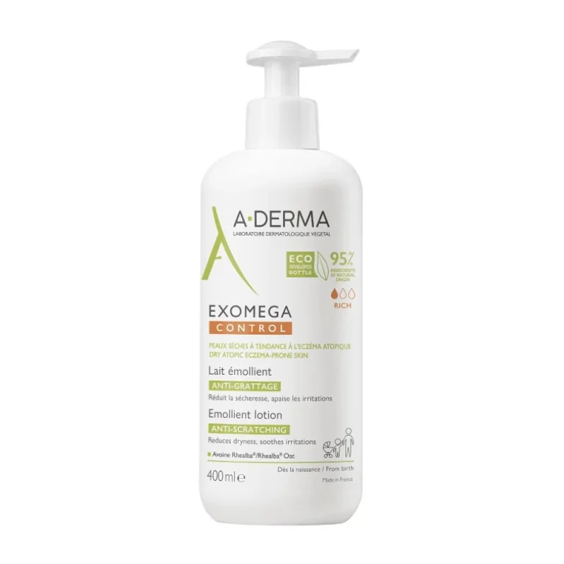Aderma Exomega Control Latte Emolliente 400 ml Lenitivo Nutriente