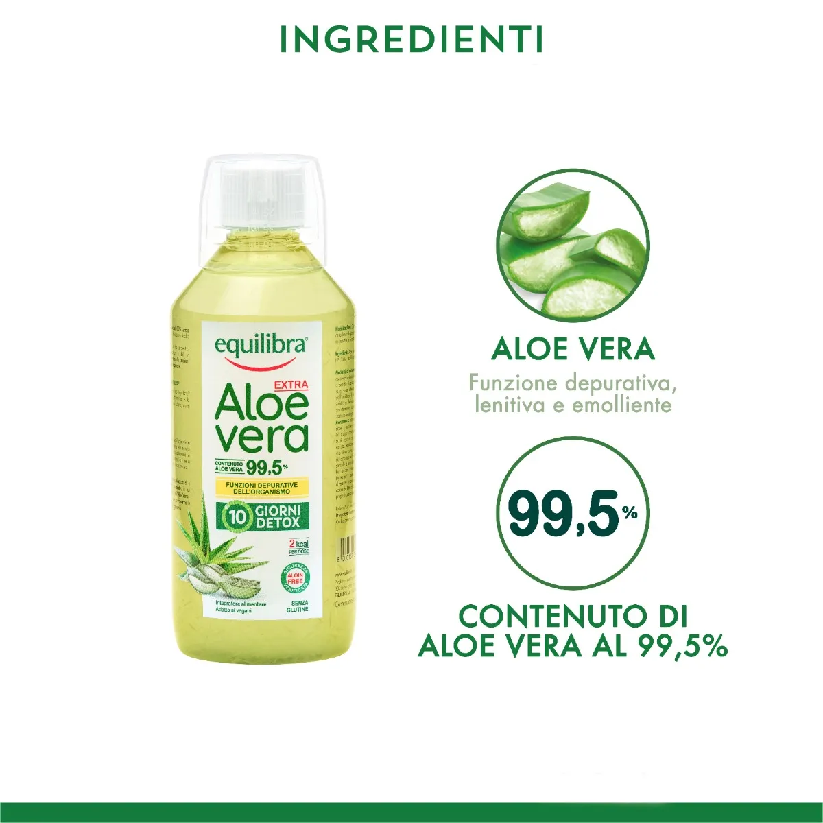 Equilibra Aloe Vera Extra 99,5% 500 Ml Azione Depurativa
