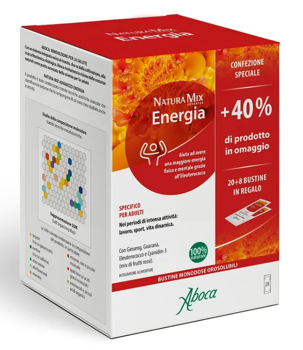 Natura Mix Advanced Aboca Energia 28 Bustine Confezione Speciale