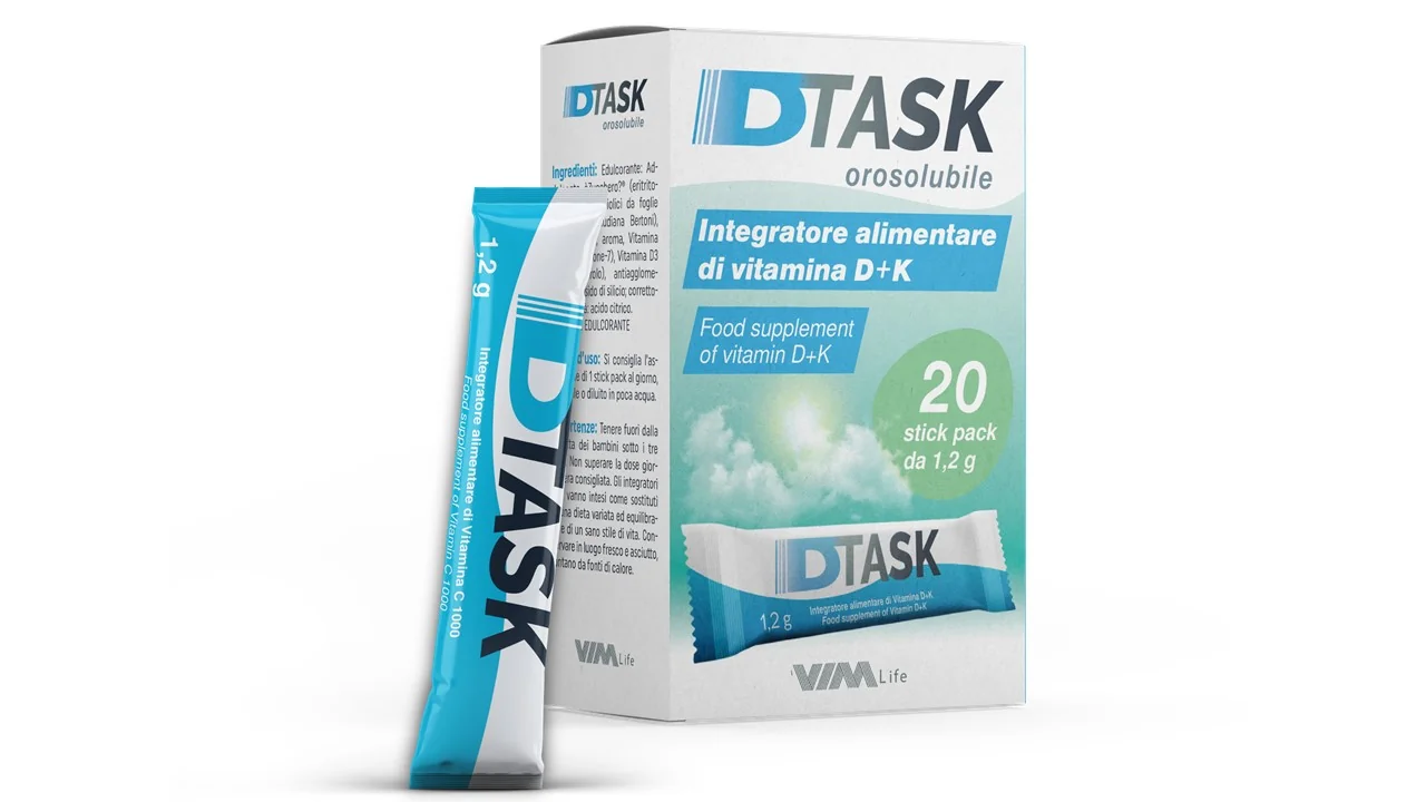 D-Task+K 20Stick Integratore di vitamina D+K