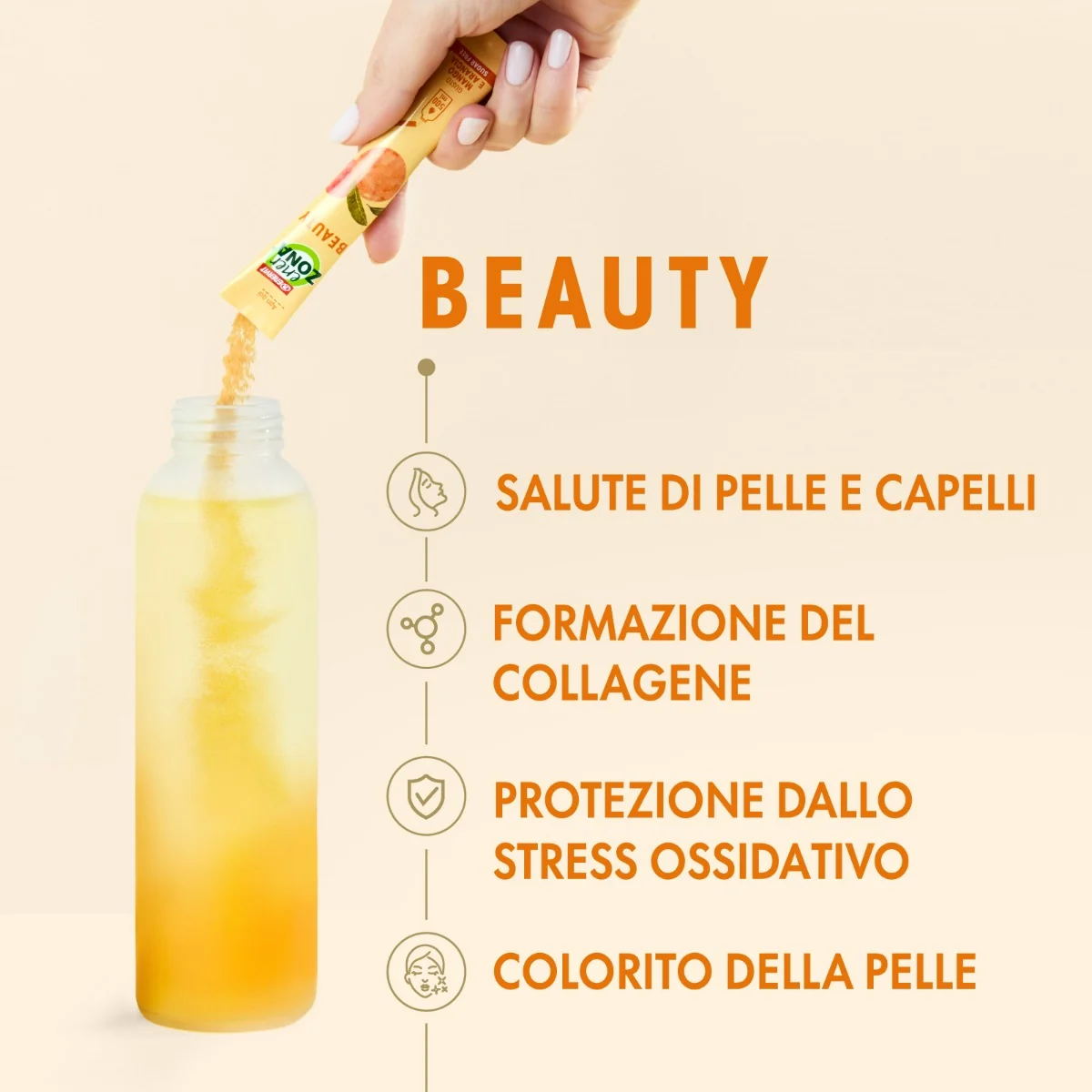 Enerzona Care Beauty Mango e Arancia 20 Bustine Benessere Pelle e Capelli