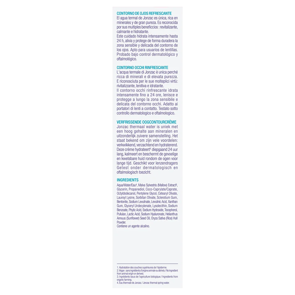 Jonzac Trattamento Contorno Occhi Rehydrate 15 Ml Rinfrescante