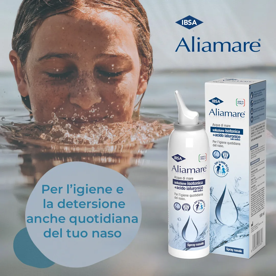Aliamare Spray Acqua di Mare Isotonico Igiene Nasale 100 ml 