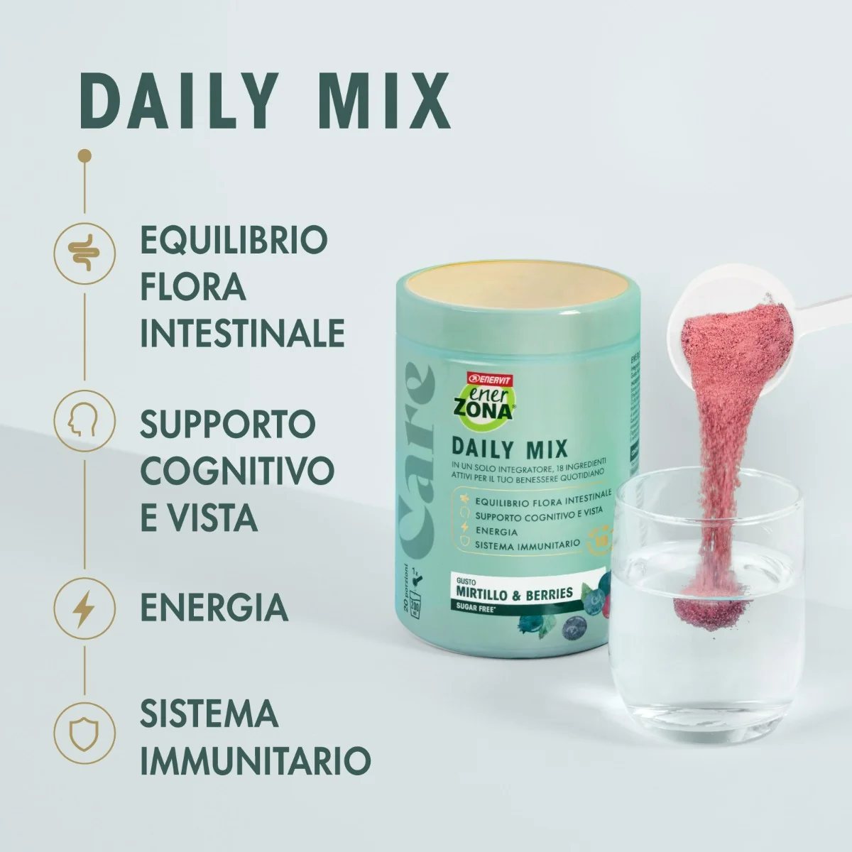 Enerzona Care Daily Mix Mirtillo e Berries 400 g Benessere Quotidiano