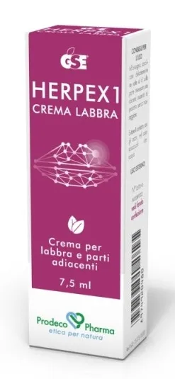 Gse Herpex 1 Crema Labbra 7,5 ml Sollievo dai sintomi dell'Herpes labiale