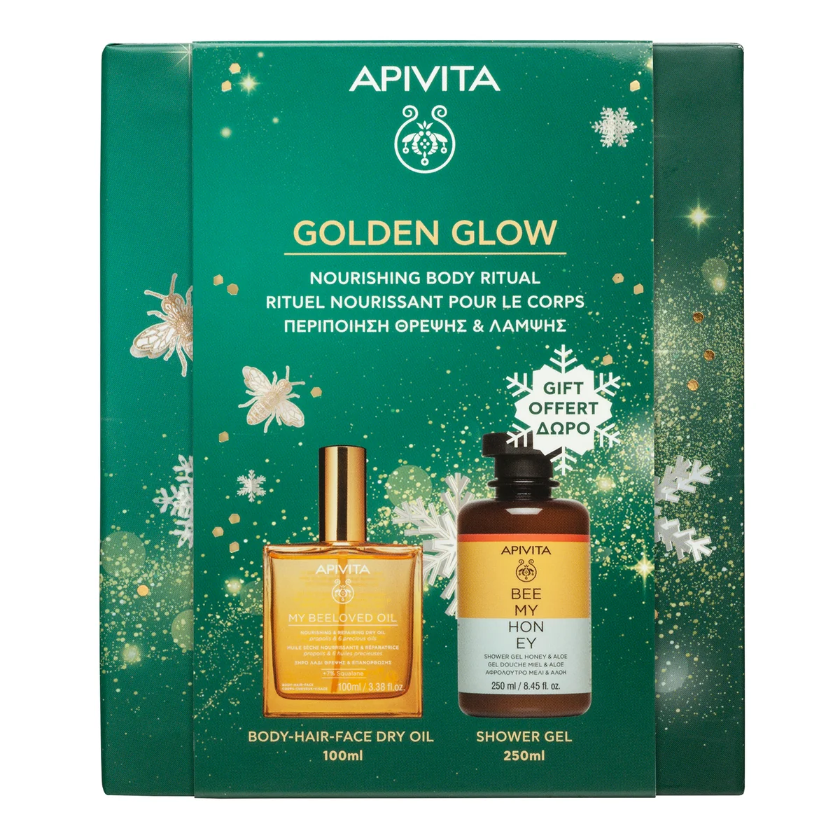 Apivita Pro Xm My Beeloved Oil + Bee My Honey Shower Gel