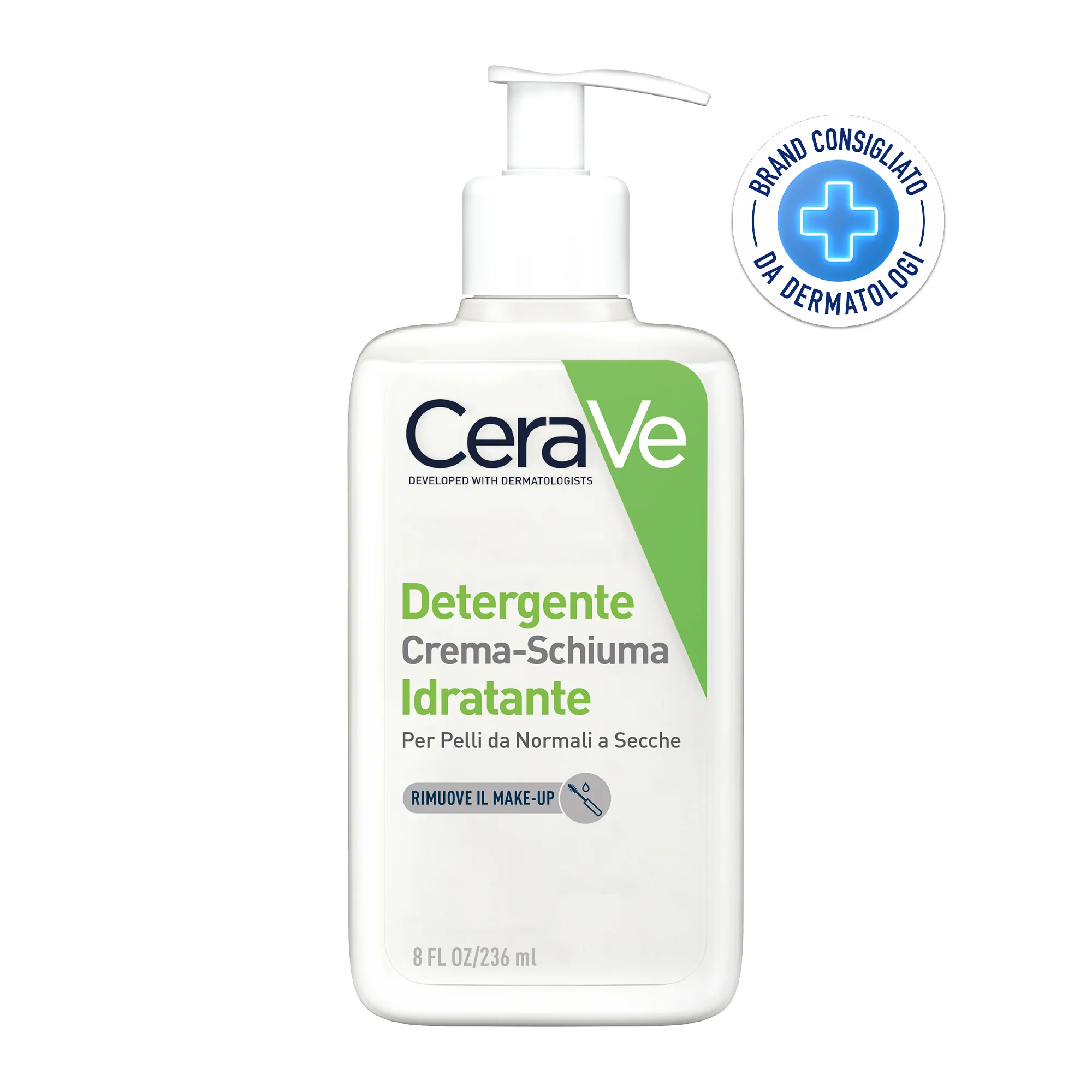CeraVe Detergente Crema-Schiuma Idratante 236 ml Per Pelle da Normale a Secca
