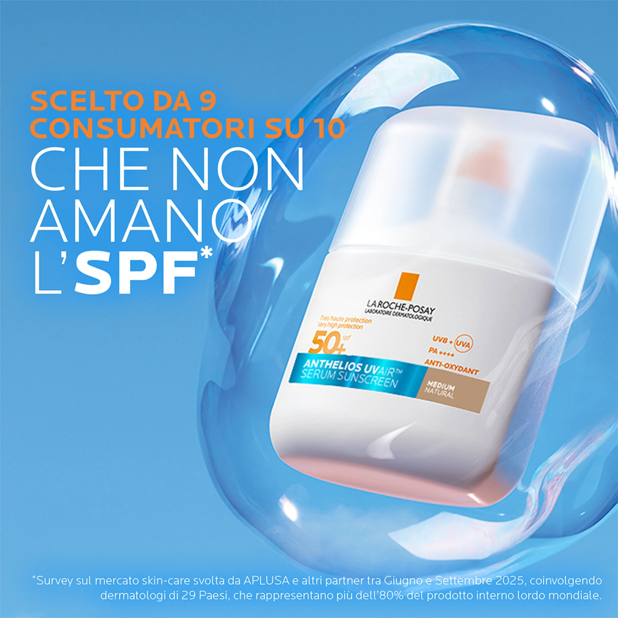 La Roche Posay Anthelios Uvair Spf50+ Tt Medium 50 Ml Solare colorato uniformante