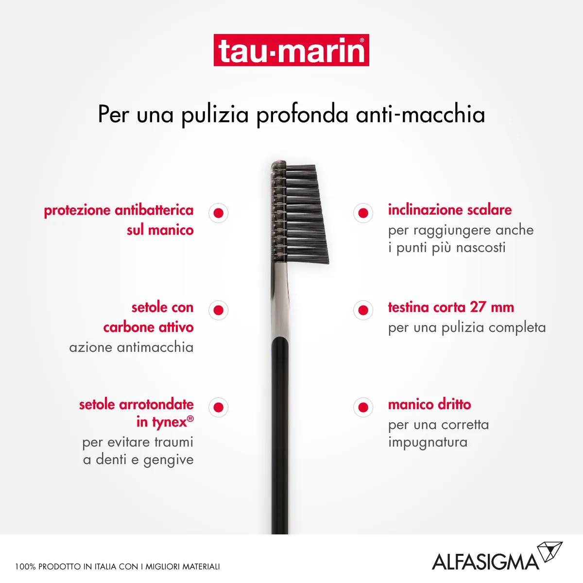 Taumarin Spazzolino Professional Black Antibatterico 