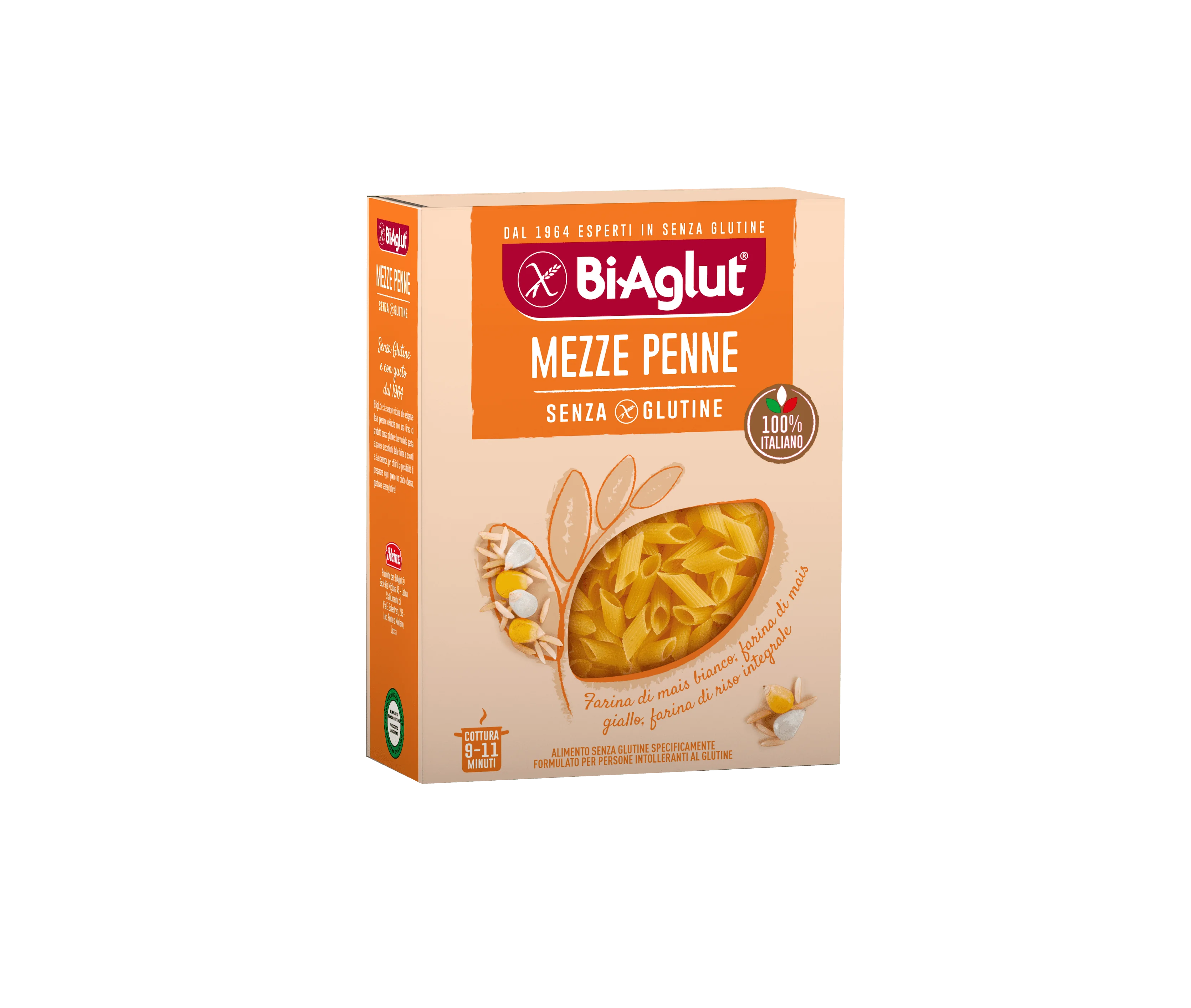 Biaglut Mezze Penne Pasta Senza Glutine 500 g Pasta Corta