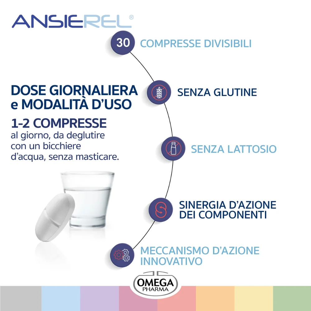 Ansierel Integratore 30 Compresse Rilassamento e Benessere Mentale