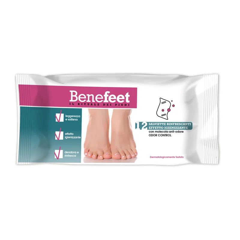Benefeet Salviette Odor Control 12 Pezzi Azione rinfrescante e igienizzante