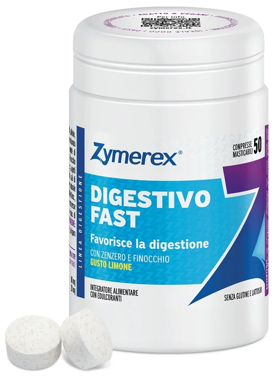 Zymerex Digestivo Fast 50Cpr Masticabili Gusto Limone