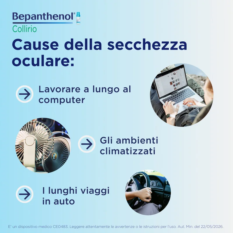 Bepanthenol Collirio Flacone 10 ml Idratante occhi secchi