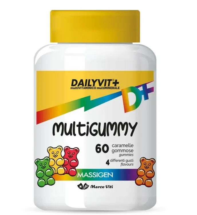 Massigen Dailyvit+ Multigummy 60 Caramelle Integratore Multivitaminico Bambini