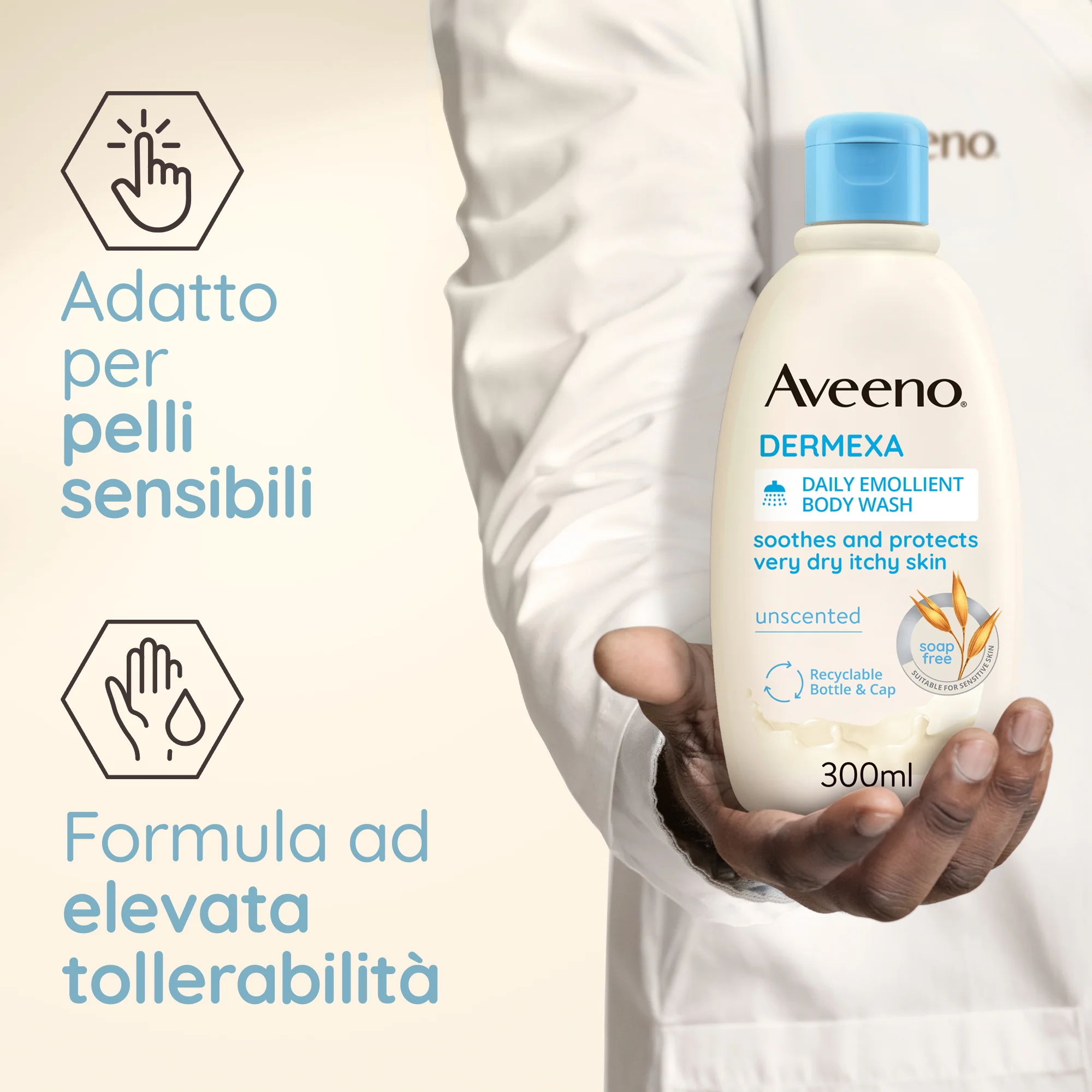 Aveeno Dermexa Bagno Doccia 300 ml Emolliente