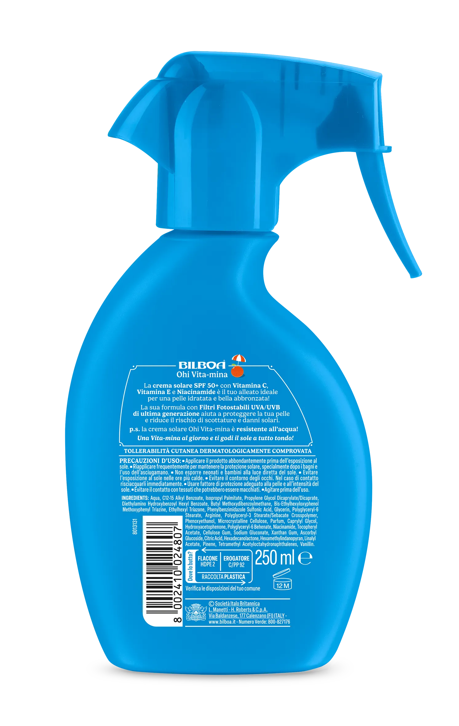 Bilboa Burrocacao Trigger Spf50+ 250 Ml 