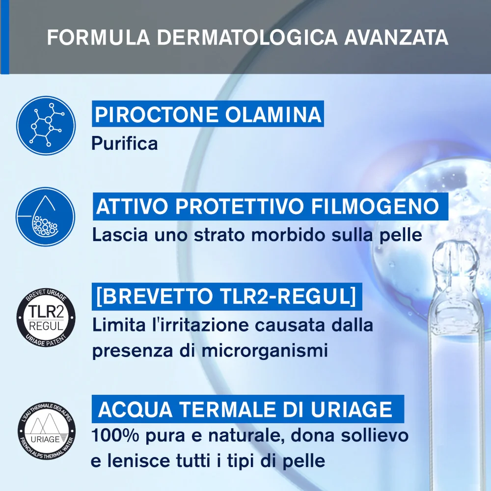 Uriage DS Gel Nettoyant Gel Detergente Regolatore 150 ml Pelle Sensibile e Irritata