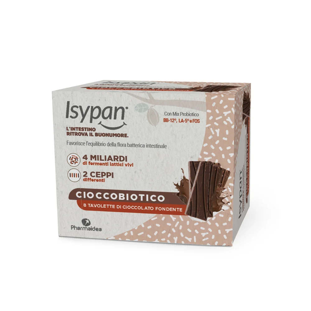 Isypan Cioccobiotico Fondente 8 Pezzi Probiotico