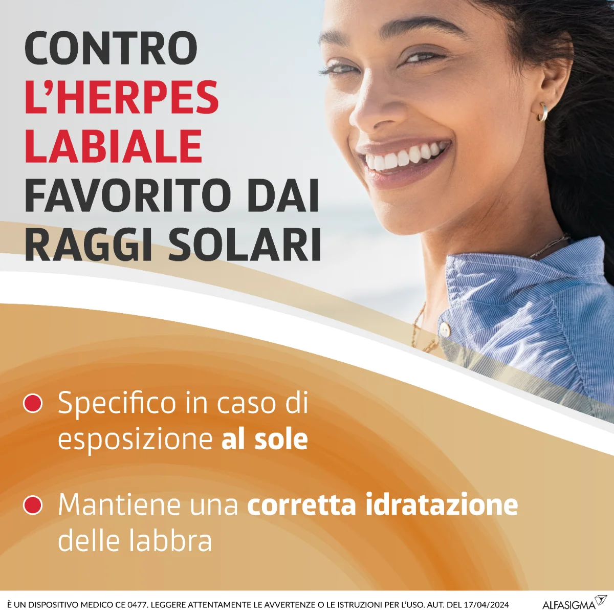 Herpesun Defend 5 ml Stick Labbra per Herpers Labiale