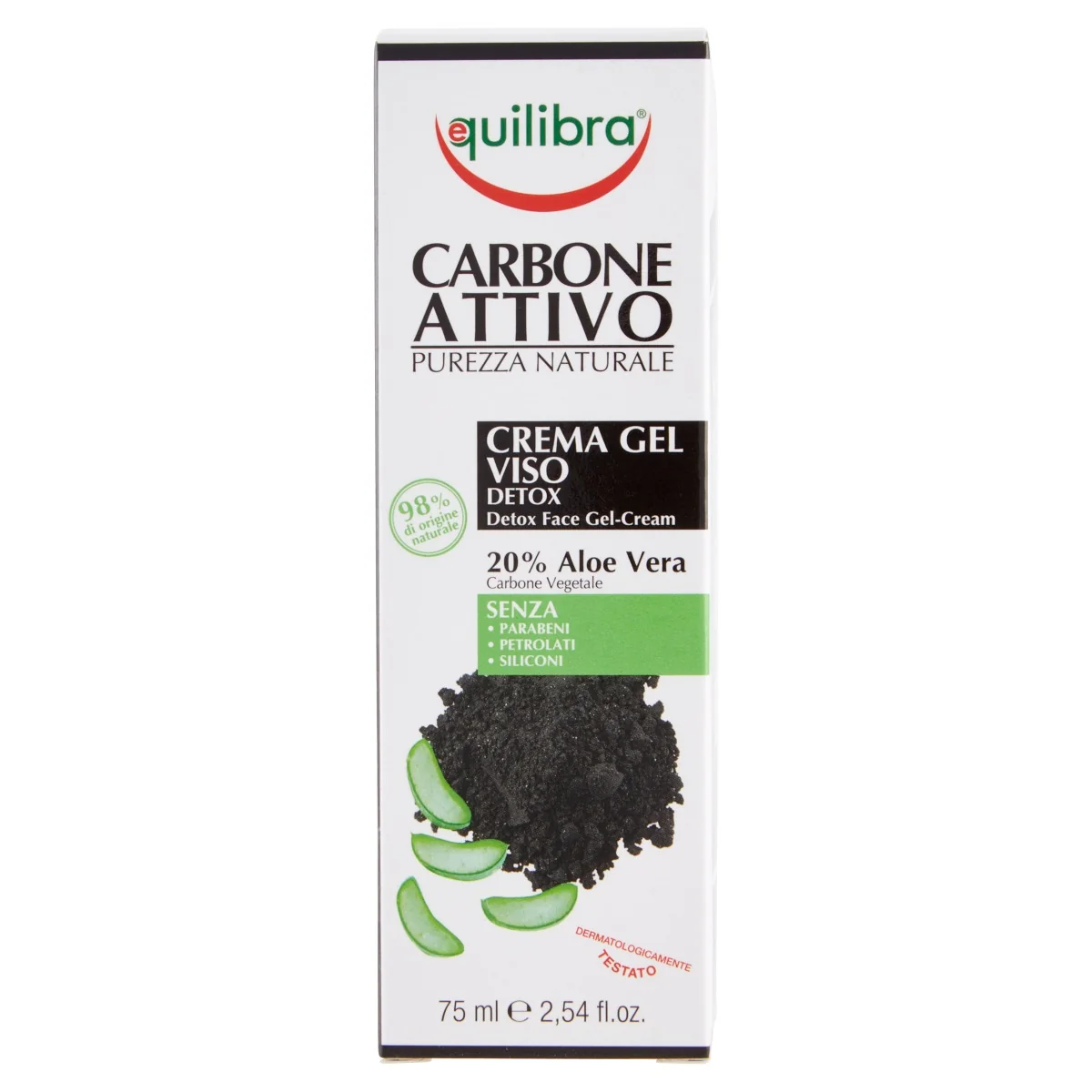Equilibra Carbone Attivo Crema Viso 75 Ml Carbone Vegetale