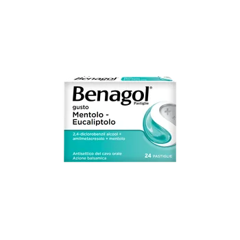 Benagol Pastiglie Mentolo Eucalipto Antisettico Cavo Orale 24 Pastiglie