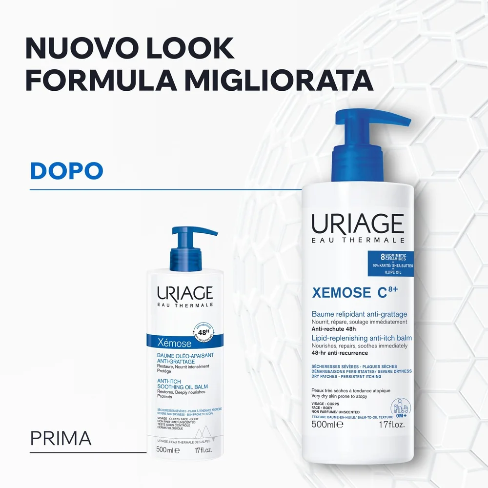 Uriage Xèmose Balsamo-Olio Lenitivo Anti-prurito 200 ml Pelli Molto Secche