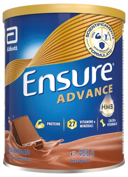 Ensure Advance Cioccolato Polvere 400 g - Integratore Proteico in Polvere Ossa e Muscoli