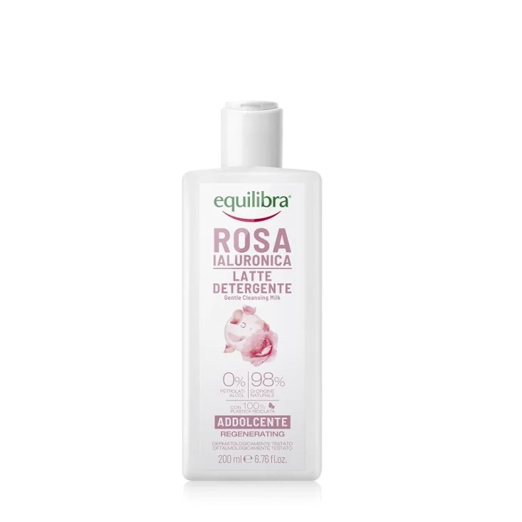 Equilibra Rosa Ialuronica Latte Detergente 200 ml Strucca e Deterge