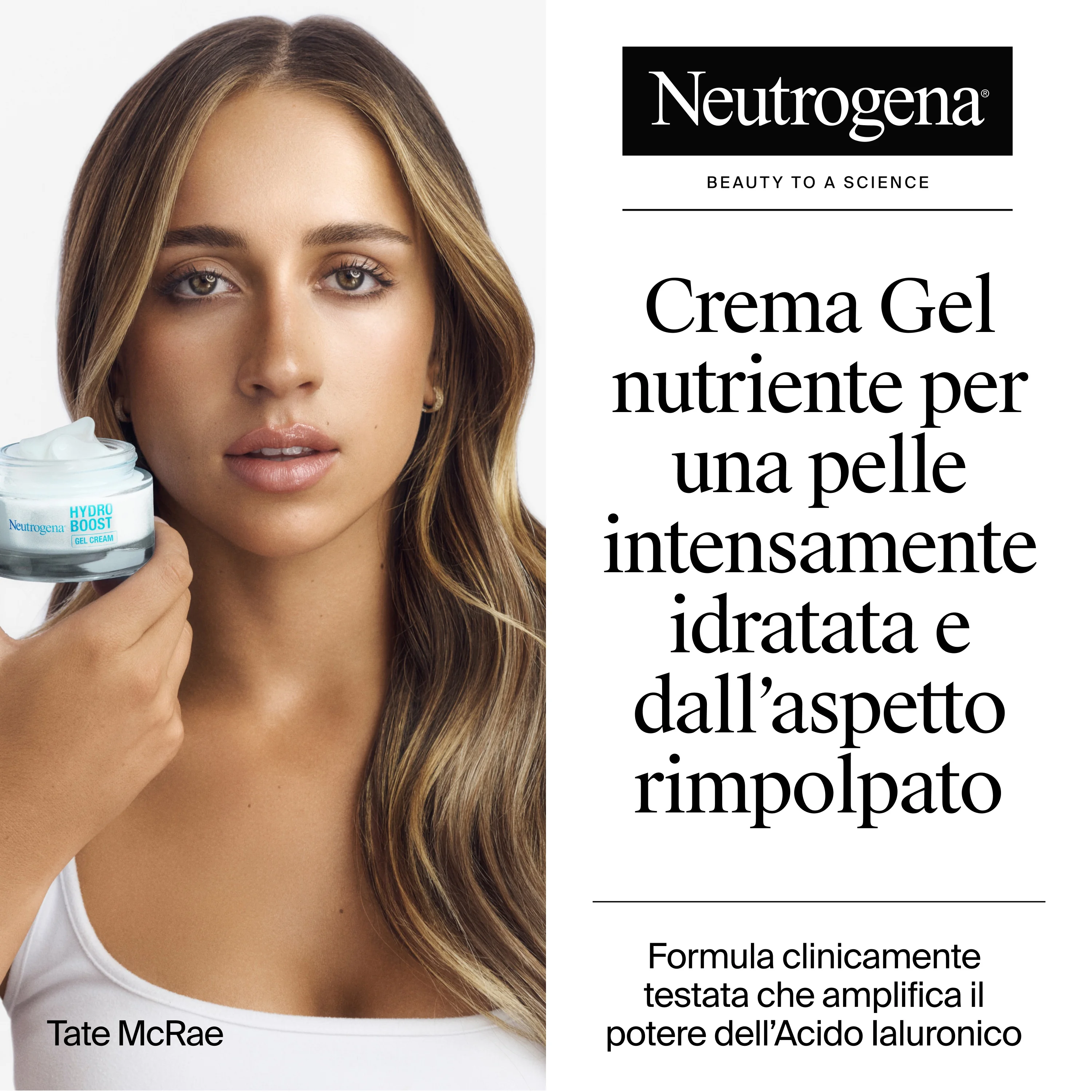Neutrogena Hydro Boost Crema Gel 50 ml Crema Idratante Viso con Acido Ialuronico per Pelle Secca