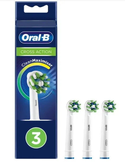 Oral-B Oralb Refill Eb-50-3 Cross Action Testine Di Ricambio 3 Pezzi