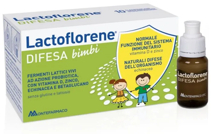 Lactoflorene Difesa Bimbi 10 Flaconcini - Integratore Difese Immunitarie