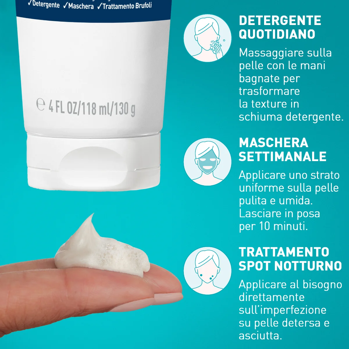 Cerave Detergente Maschera Controllo Imperfezioni 118 Ml