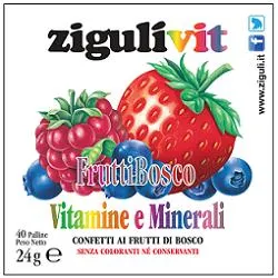 Zigulì Vit Vitamine e Minerali Frutti Di Bosco 40 Palline
