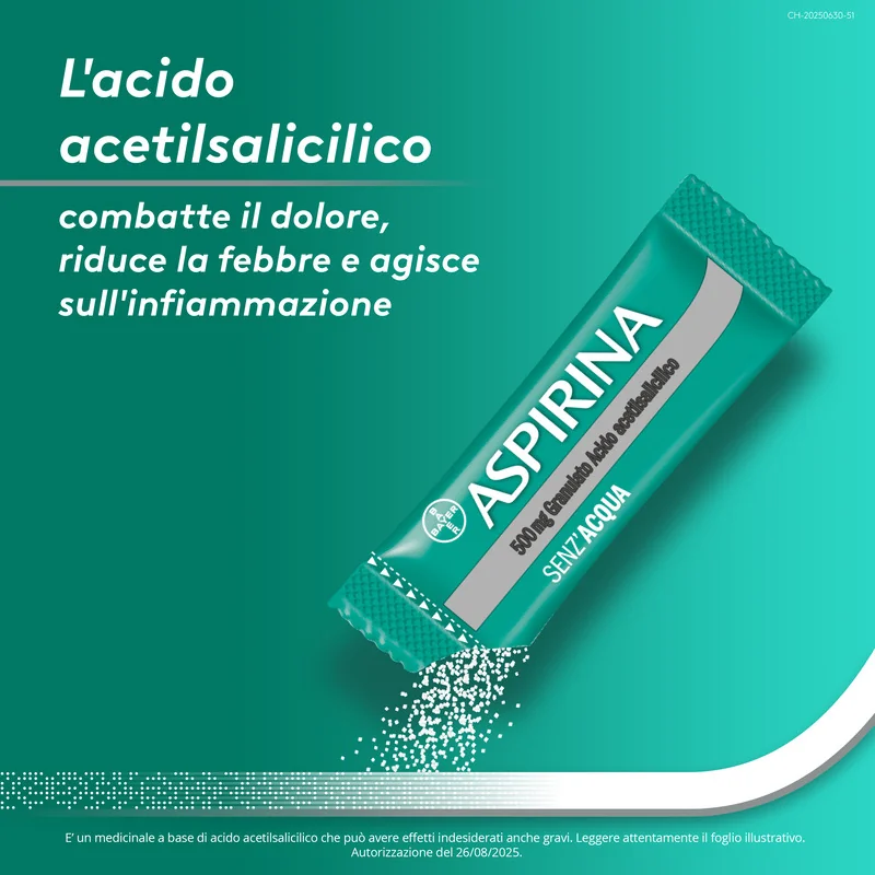 Aspirina in Granuli Antidolorifico 20 Bustine Mal di Testa