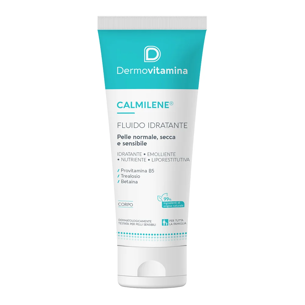 Dermovitamina Calmilene Fluido 250 ml Per Pelle Secca e Molto Secca