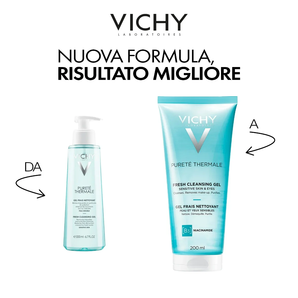 Purete Thermale Gel Frais Nettoyant Sensibles 200 Ml Non Comedogeno