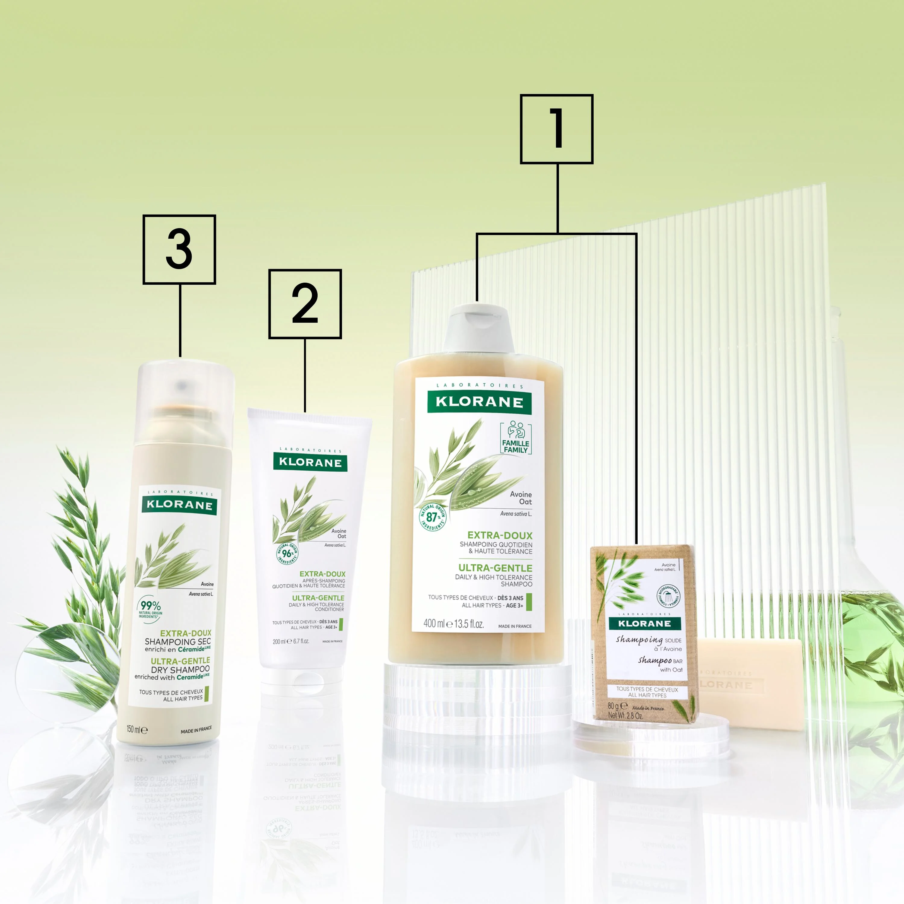 Klorane Shampoo Secco Extra-Delicato all’Avena & Ceramideᴸᴵᴷᴱ 150 ml Tutti i Tipi di Capelli
