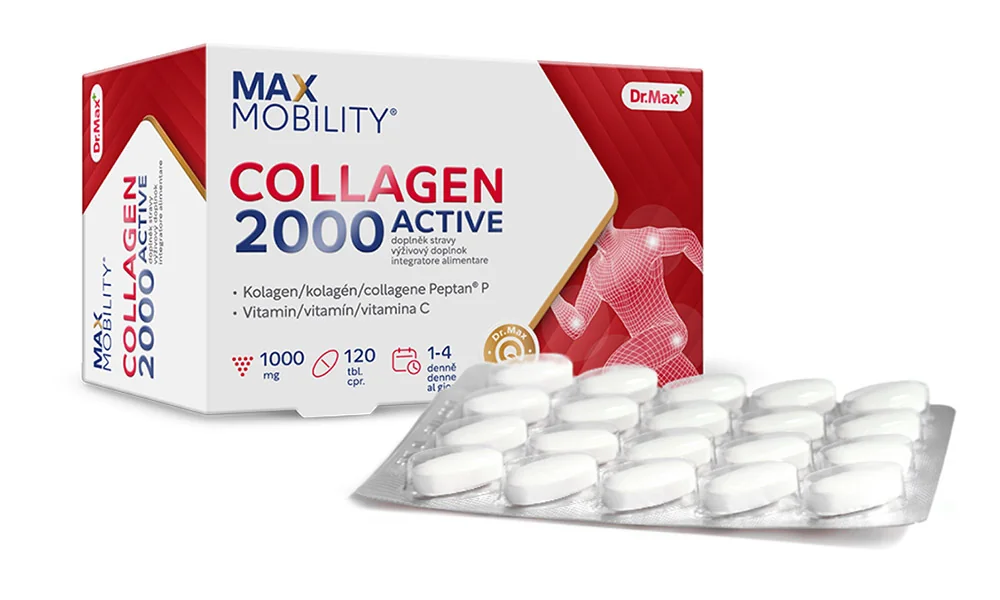 Max Mobility Collagene 2000 Active 120 Compresse Per Articolazioni, Cute e Capelli