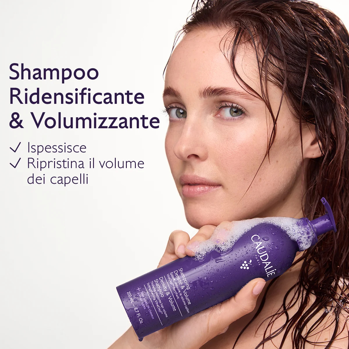 Caudalie Shampoo Ridensificante & Volumizzante Stimola Crescita Capelli