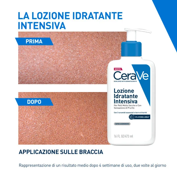 Cerave Lozione Idratante Intensiva 473 ml/16 Oz Per Pelli Molto Secche e Con Sensazione di Prurito