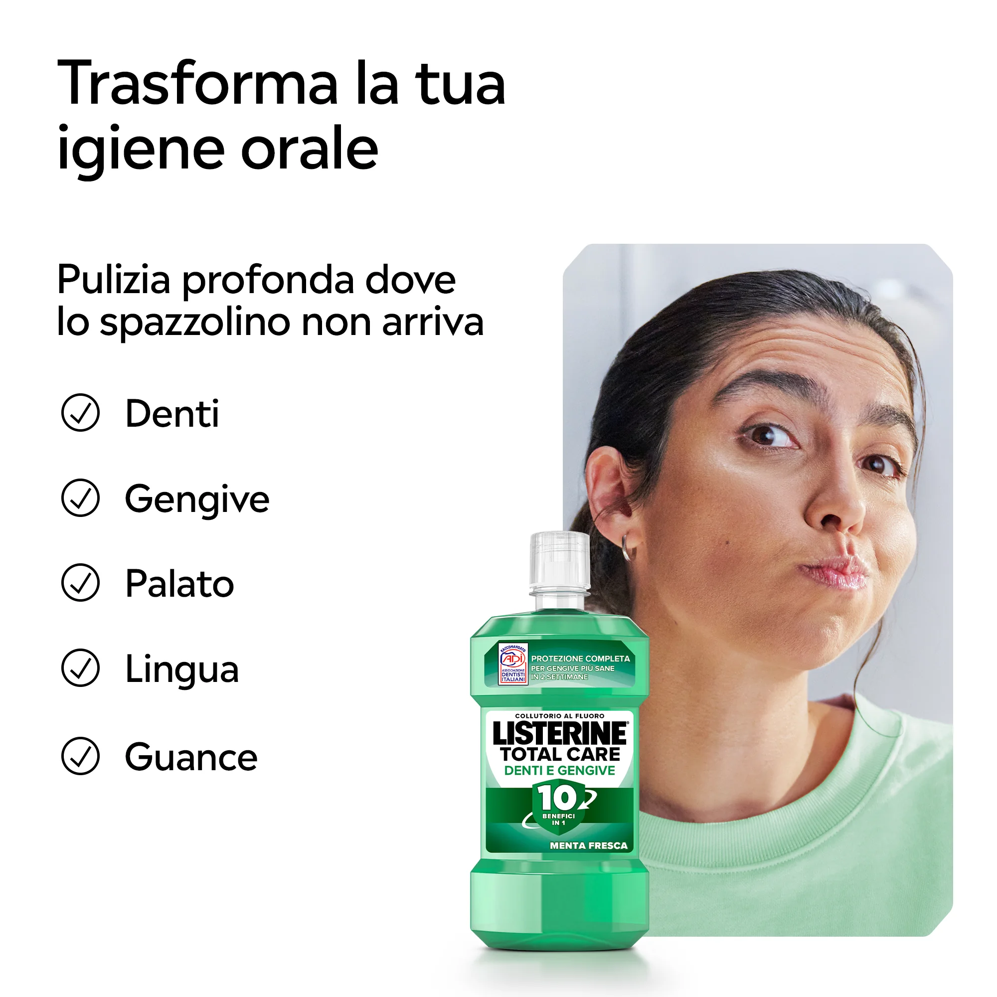 Listerine Difesa Denti e Gengive Collutorio 500 ml Menta delicata