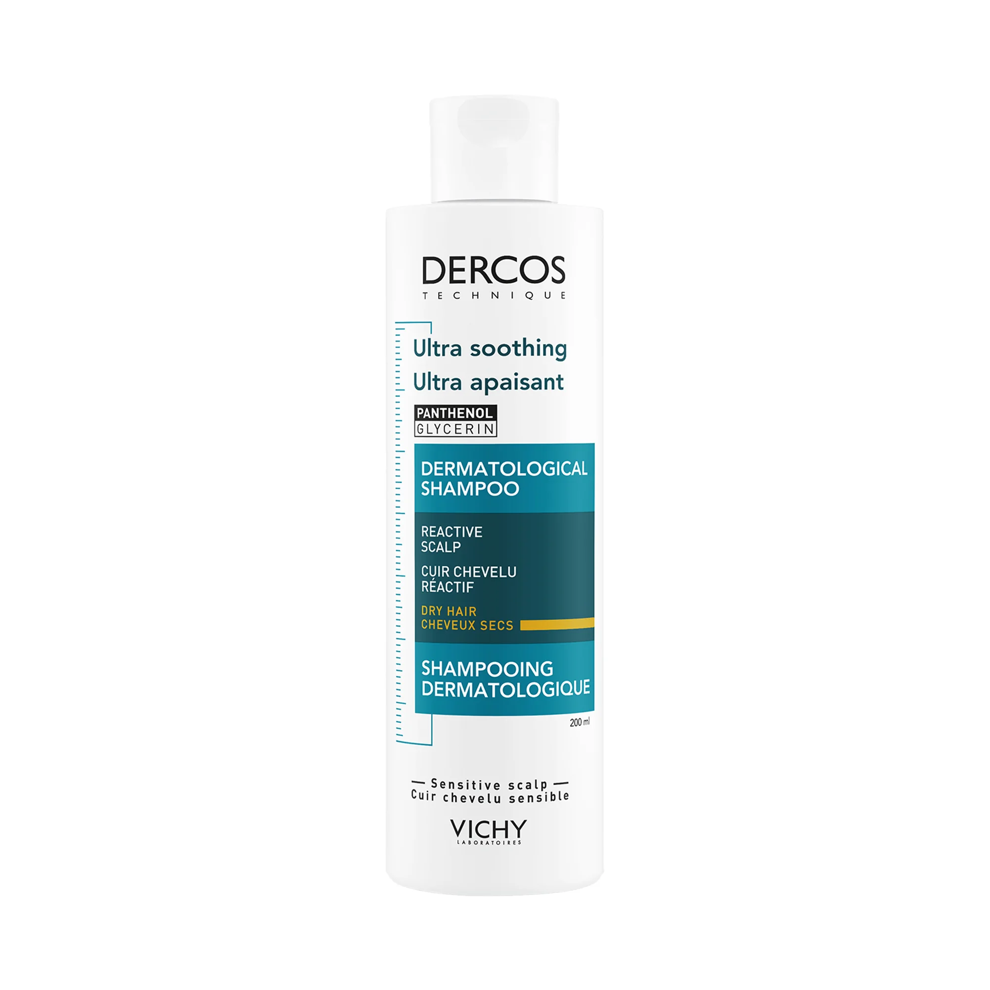 Vichy Dercos Shampoo Ultra-Lenitivo 200 Ml Cuoio capelluto reattivo capelli secchi