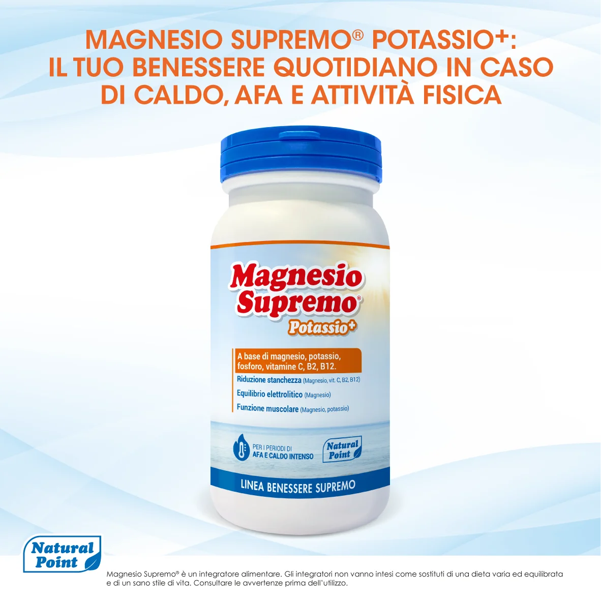 Magnesio Supremo Potassio+150 g Riduzione Stanchezza