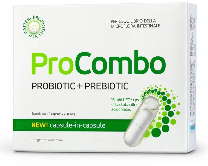 Procombo 30 Capsule DuoCap - Azione Sinergica di Probiotici e Prebiotici