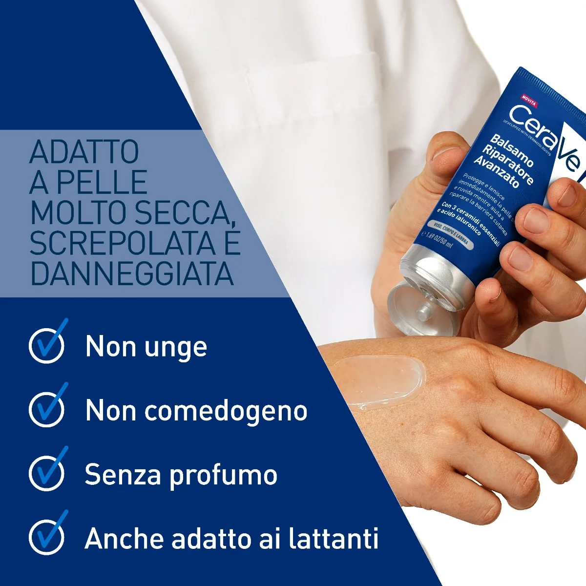 Cerave Balsamo Riparatore Avanzato 50 Ml Idratazione Intensa