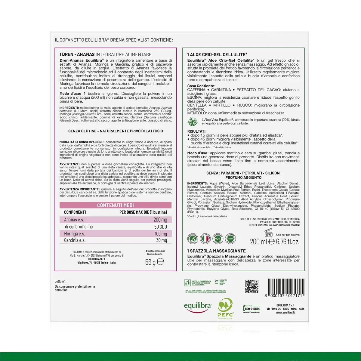 Equilibra Drena Specialist 2Pz Benessere del Microcircolo