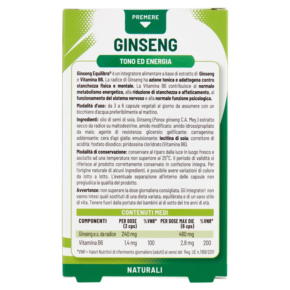Equilibra Ginseng 60 Perle Integratore Tonico ed Energetico