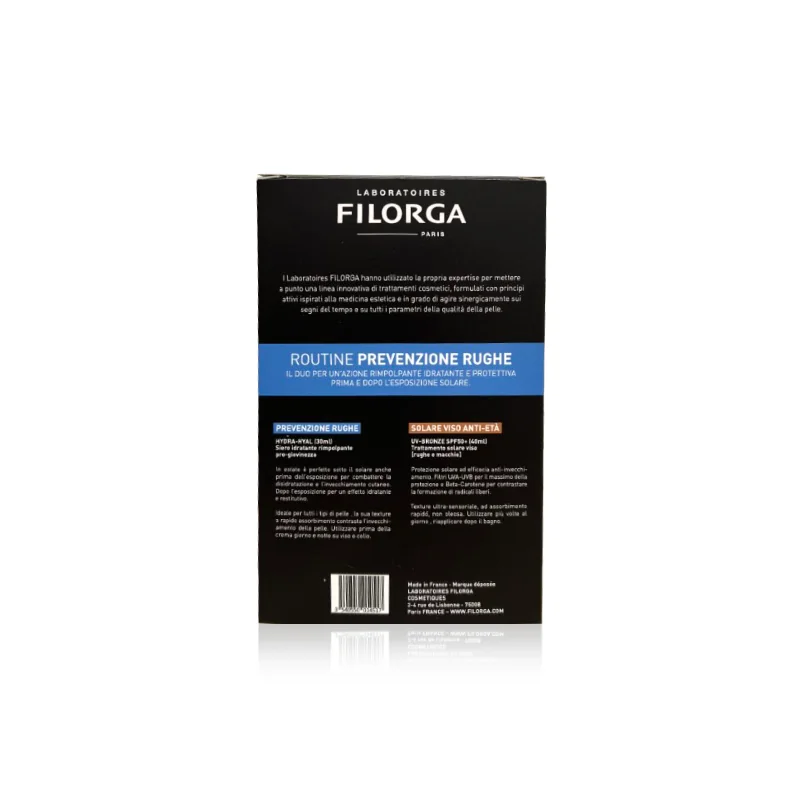 Filorga Cofanetto Prevenzione Rughe: Siero Hydra-Hyal E  Protezione Solare 50+