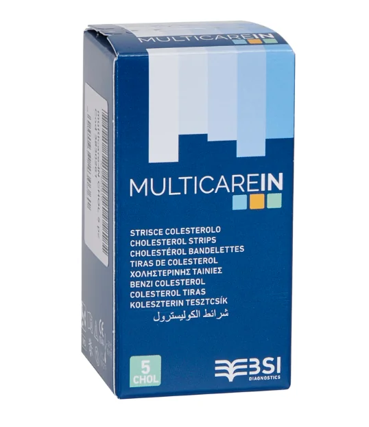 Multicare IN Colesterolo 5 Strisce Reattive Uso Domestico